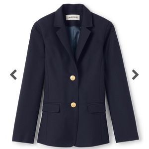 Lands’ End Girls Hopsack Deep Navy Uniform Blazer